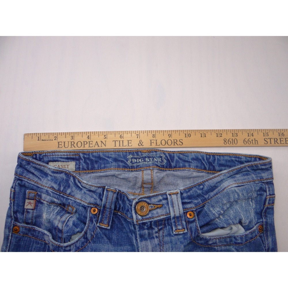 Big Star Casey Bootcut Jeans Womens 28XL Medium Wash Embroidered Low Rise Tall - Picture 7 of 7